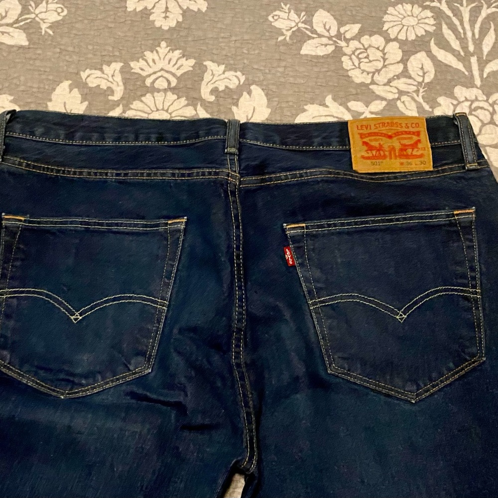 Levi’s 501 Mens Straight fit, button-fly jeans.